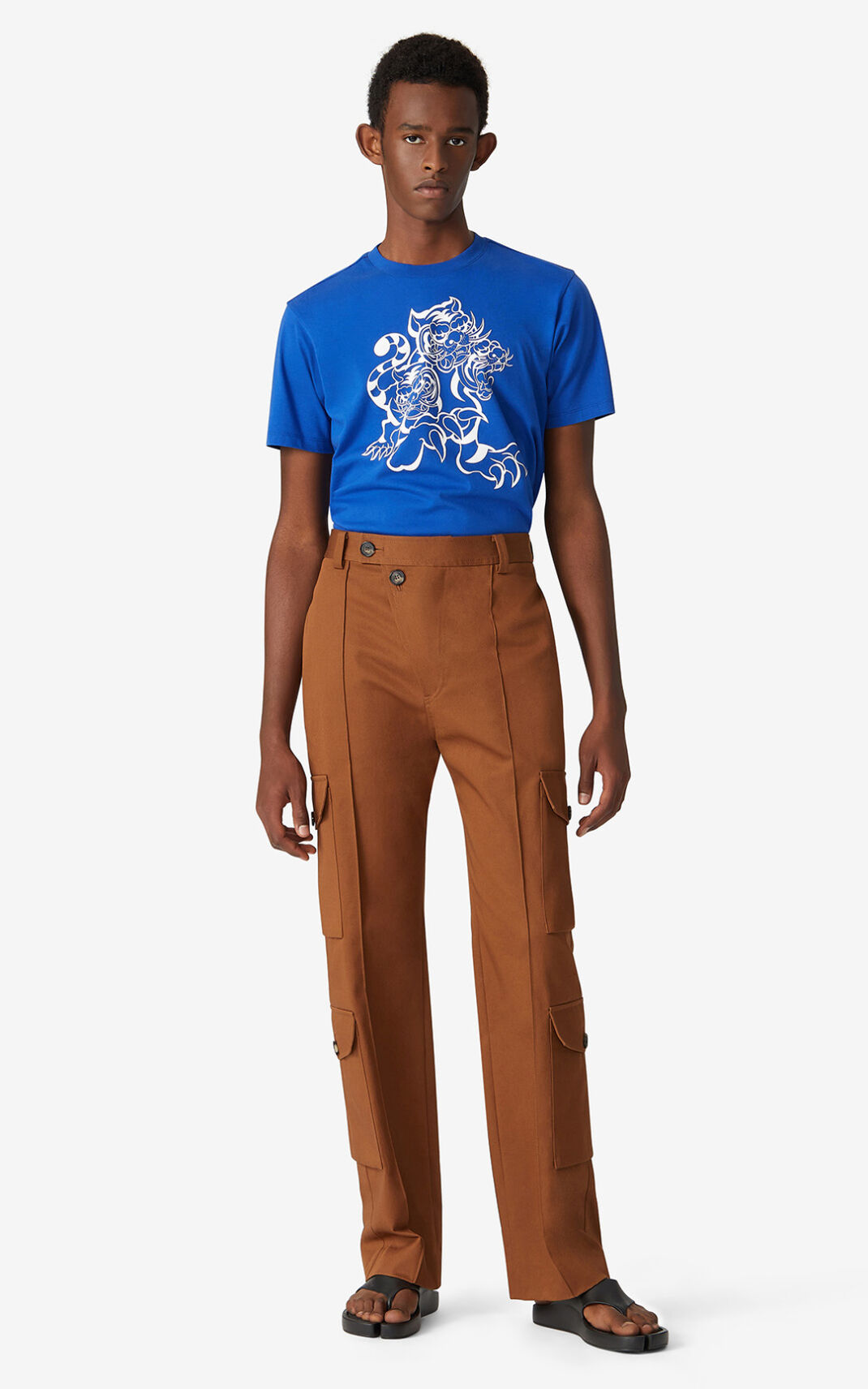 Kenzo Cargo Pantolon Erkek Kahverengi | 4027-GOFZE